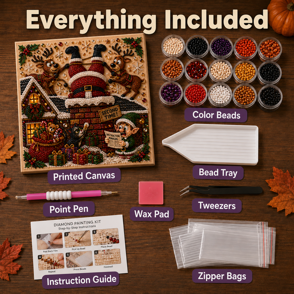 🎄 LAST DAY 49% OFF – ✨ Absurd Christmas Moments Pearl Art Kit