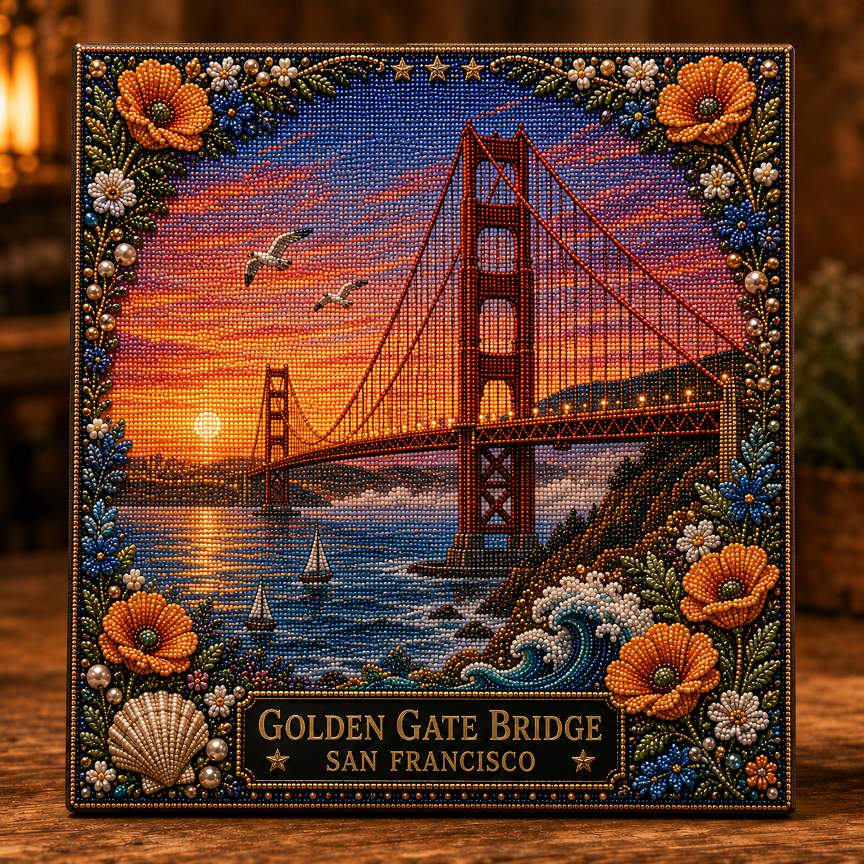 ✨ LAST DAY 49% OFF –🇺🇸 Iconic American Landmarks Pearl Art Kit