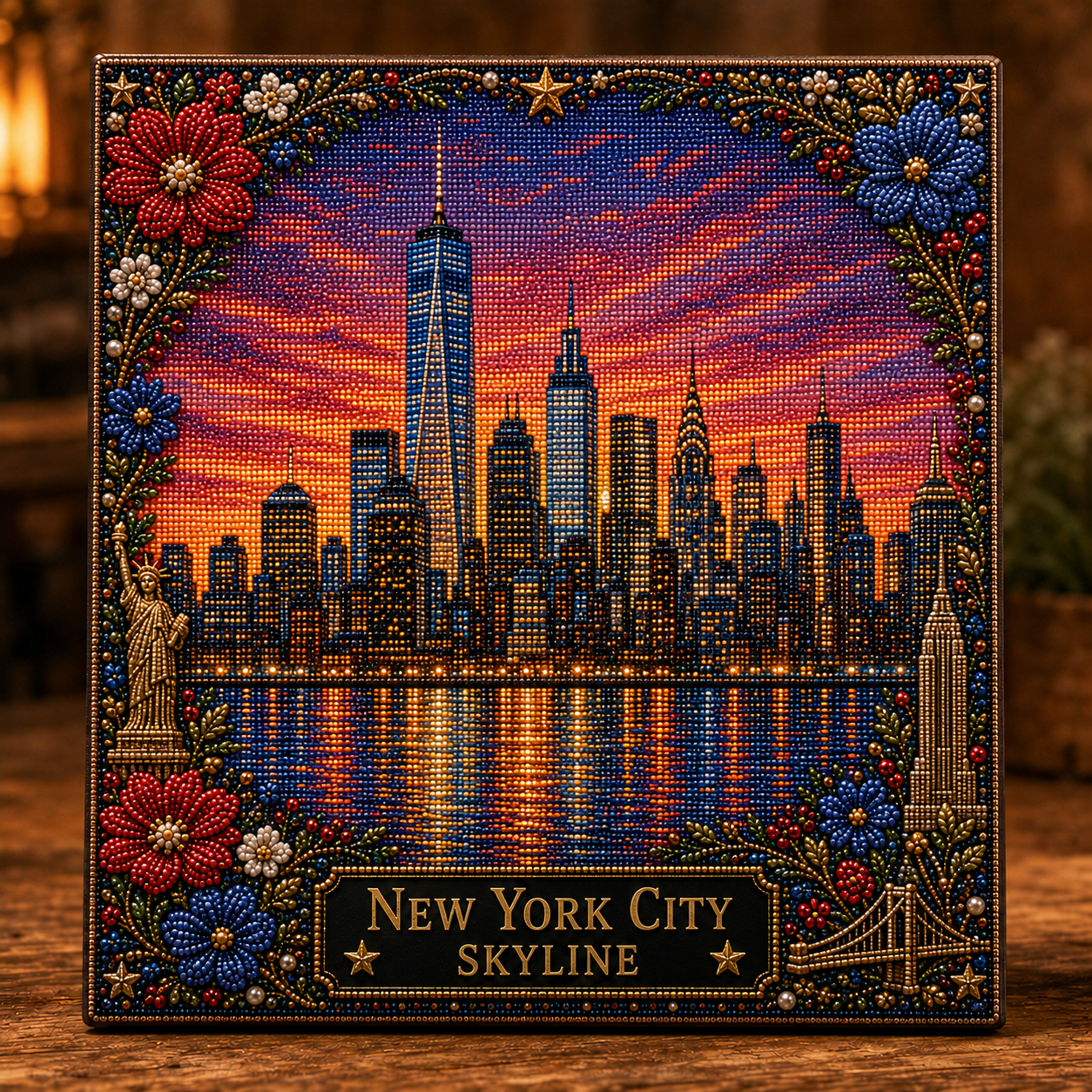 ✨ LAST DAY 49% OFF –🇺🇸 Iconic American Landmarks Pearl Art Kit