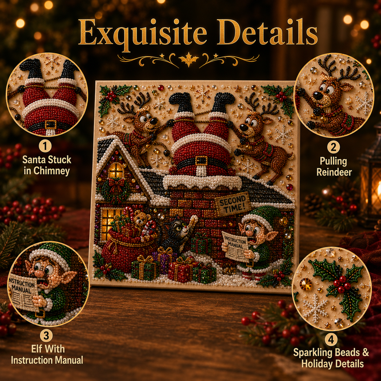 🎄 LAST DAY 49% OFF – ✨ Absurd Christmas Moments Pearl Art Kit