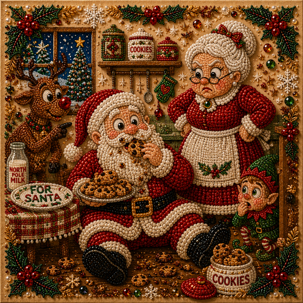 🎄 LAST DAY 49% OFF – ✨ Absurd Christmas Moments Pearl Art Kit