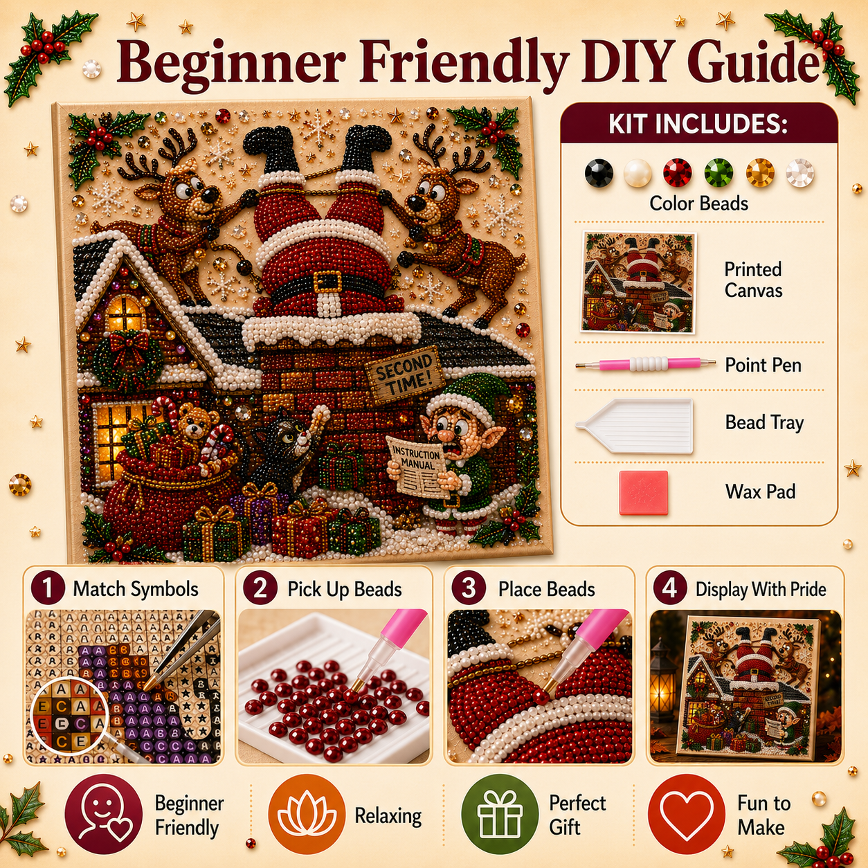 🎄 LAST DAY 49% OFF – ✨ Absurd Christmas Moments Pearl Art Kit